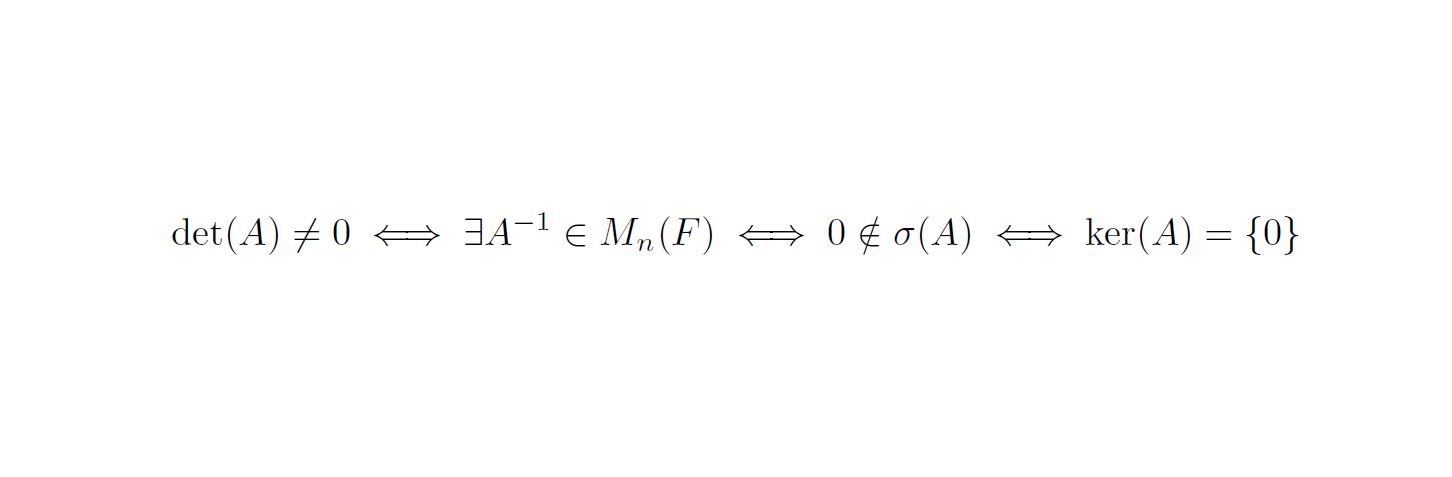 Invertibility의 필요충분조건