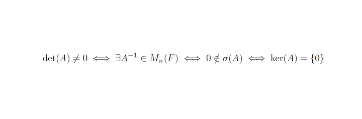 Invertibility의 필요충분조건